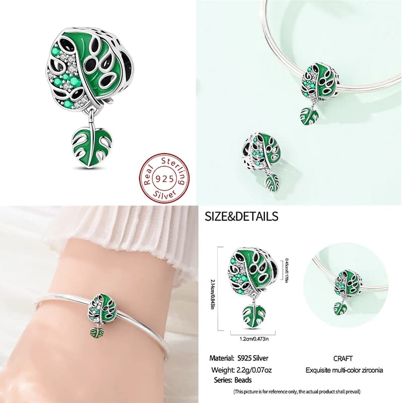 Il nuovo braccialetto con perline e ciondolo a forma di tartaruga in argento sterling 925 è adatto per essere abbinato all'originale braccialetto e a vari modelli.