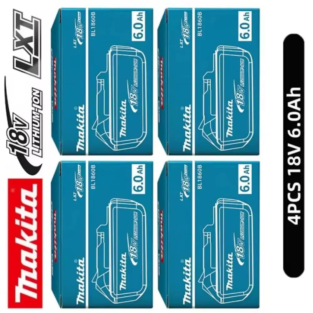 Batteria al Litio Originale Makita 18V 6Ah, Ricambio per Utensili Elettrici DTW700 DAS180 DHP487 DTD173 DHG181Z