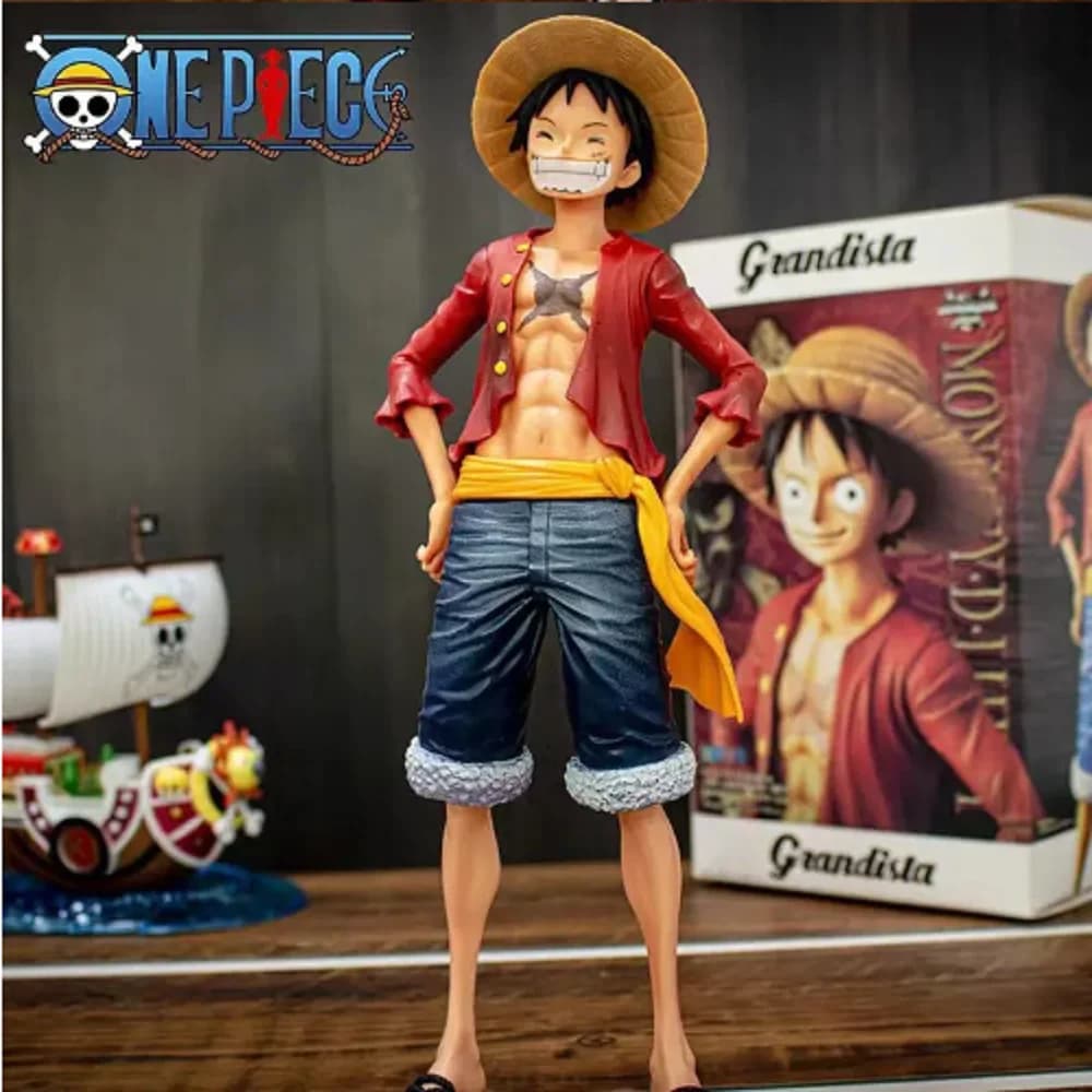 Nuova statuetta anime One Piece, action figure di Luffy in PVC, modello da collezione, statuetta, bambola, giocattolo, regalo di compleanno