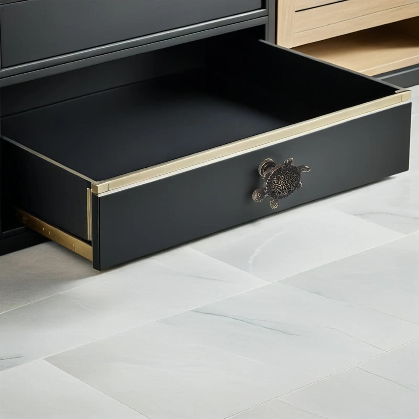 6 pz Maniglie a Forma di Tartaruga in Lega, Tema Oceano, Pomelli per Mobili Costieri, Maniglia in Metallo di Zinco per Cucina, Bagno, Cassettiere, Arredamento Marino