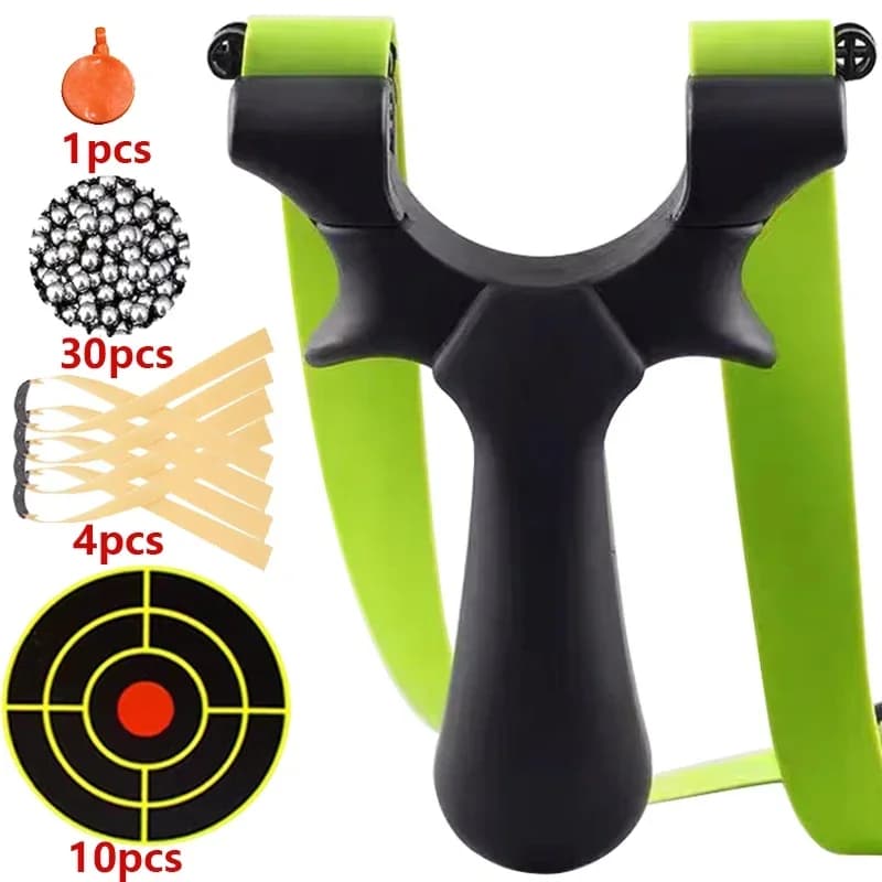 Fionda da tiro di precisione per esterni serie 4 Sight Resin Integrated Slingshot Target Paper Steel Ball Flat Rubber Band Practice