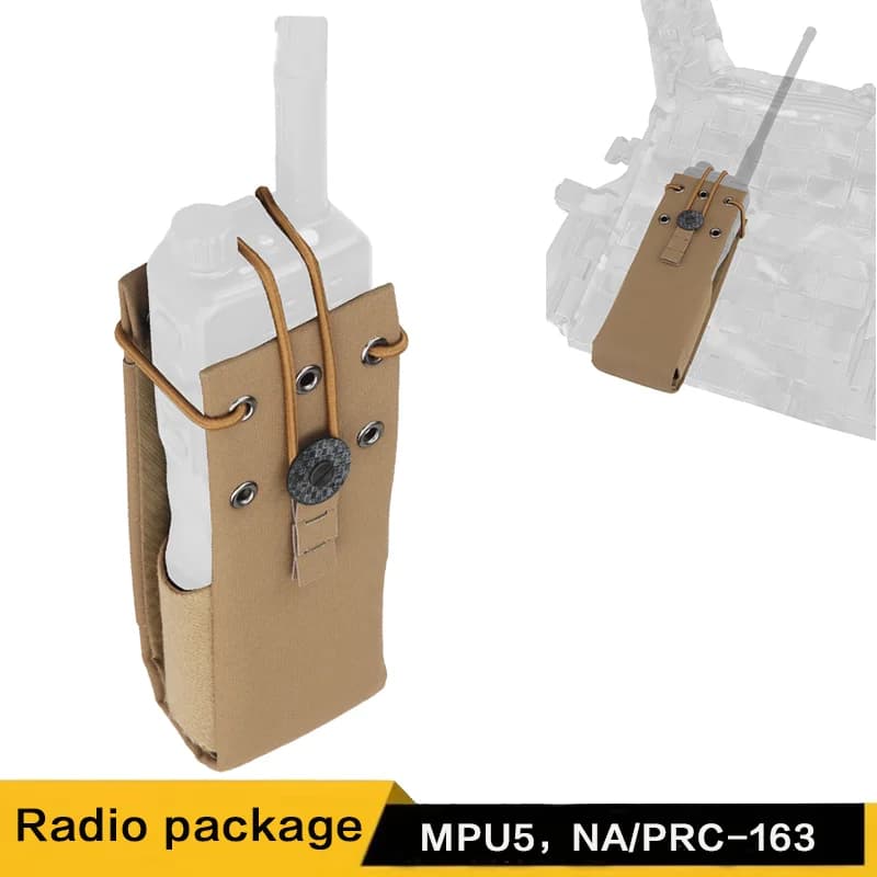 Borsa per radio da caccia, custodia per walkie-talkie, custodia per staffa PTT, borsa MPU5 PRC163 152 148