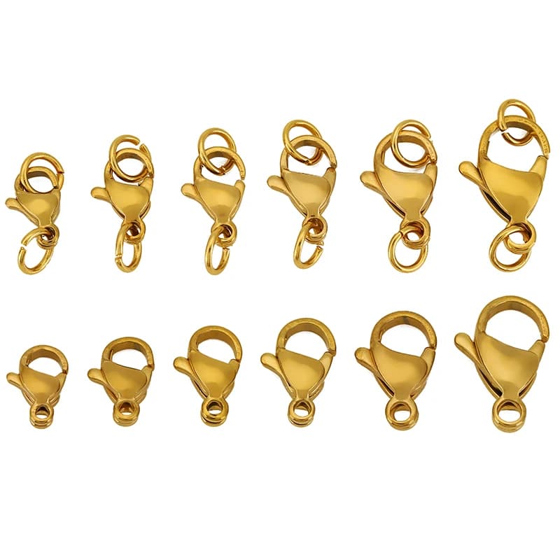 20 Pieces Stainless Steel Mosque Clasp with Connecting Rings for Bracelets Fai-da-Te Necklaces Jewelry Creation Supply