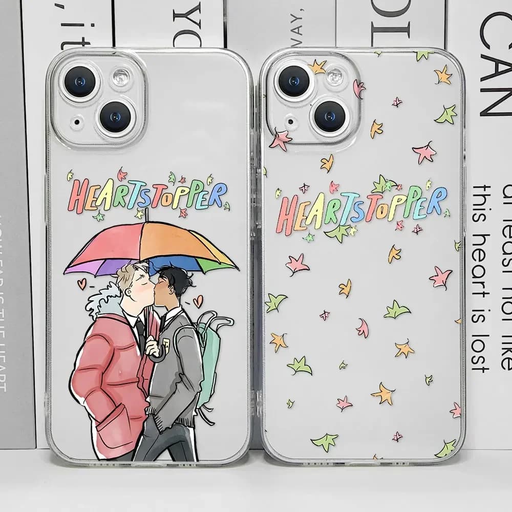 Custodia per telefono Heartstopper per IPhone 16 15 14 11 12 13 Pro Max XS SE2 7 8 15Plus Charlie Nick Cover posteriore morbida in silicone trasparente