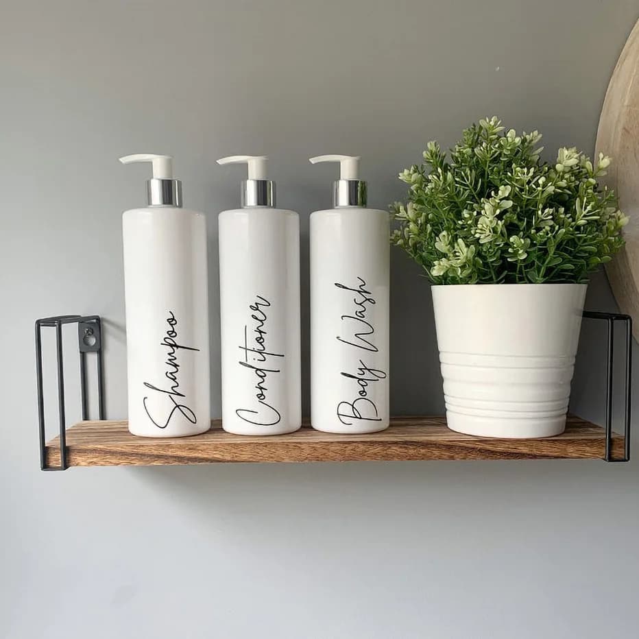 3 pezzi riutilizzabili doccia shampoo balsamo bottiglia dispenser 500ml lozione da bagno bottiglia vuota contenitore di plastica arredamento della fattoria