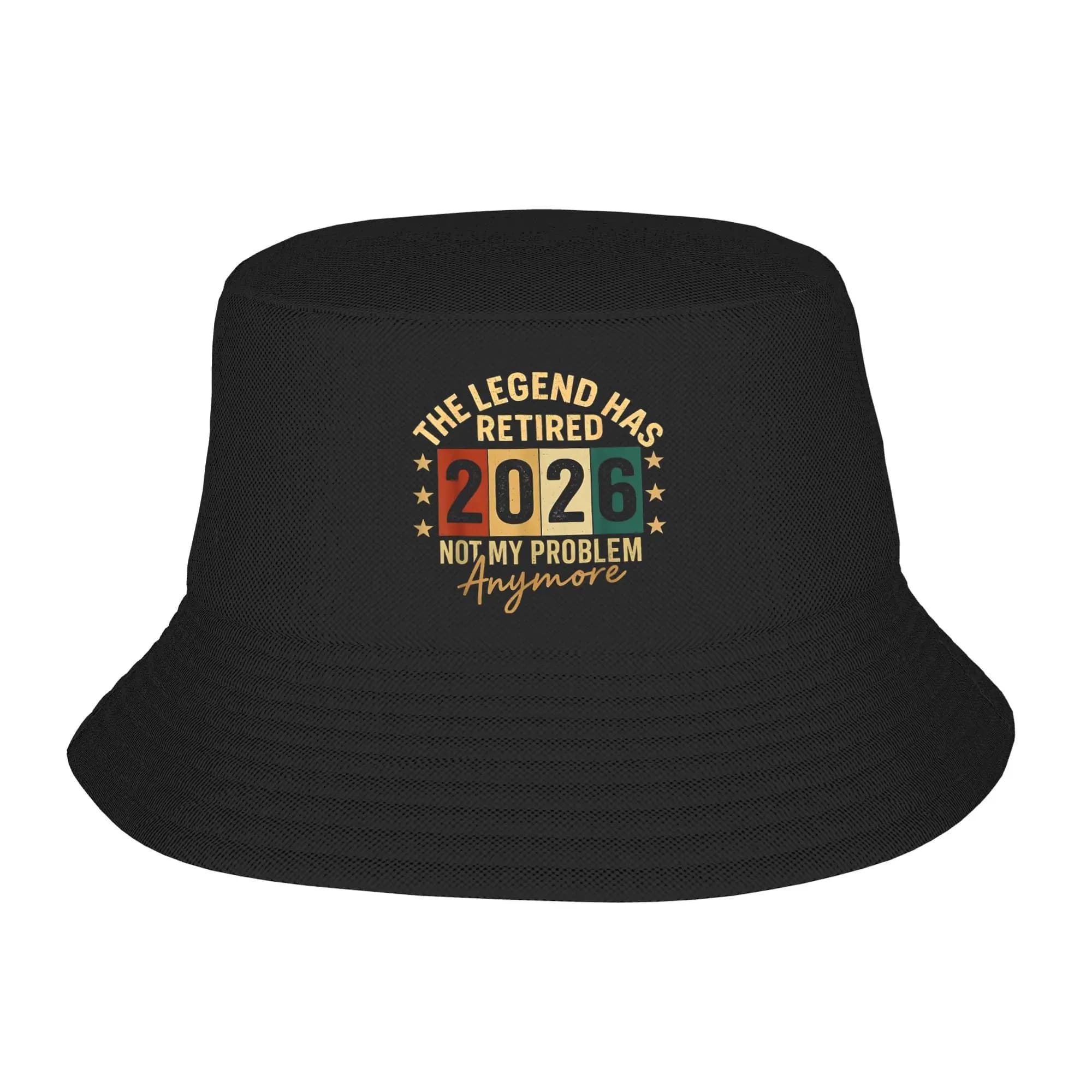 Funny Retired 2026 Worked My Whole life Bucket Hats Gift For Girls Cute Vocation Caps For Travel UV Protection