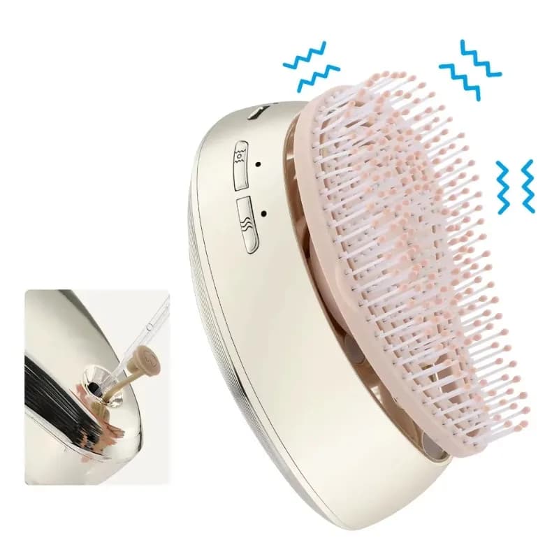 Pettine per aromaterapia Diffusore di oli essenziali Rilassante elettrico per capelli per la crescita Pettine spray per olio (atomizzato + vibrazione)