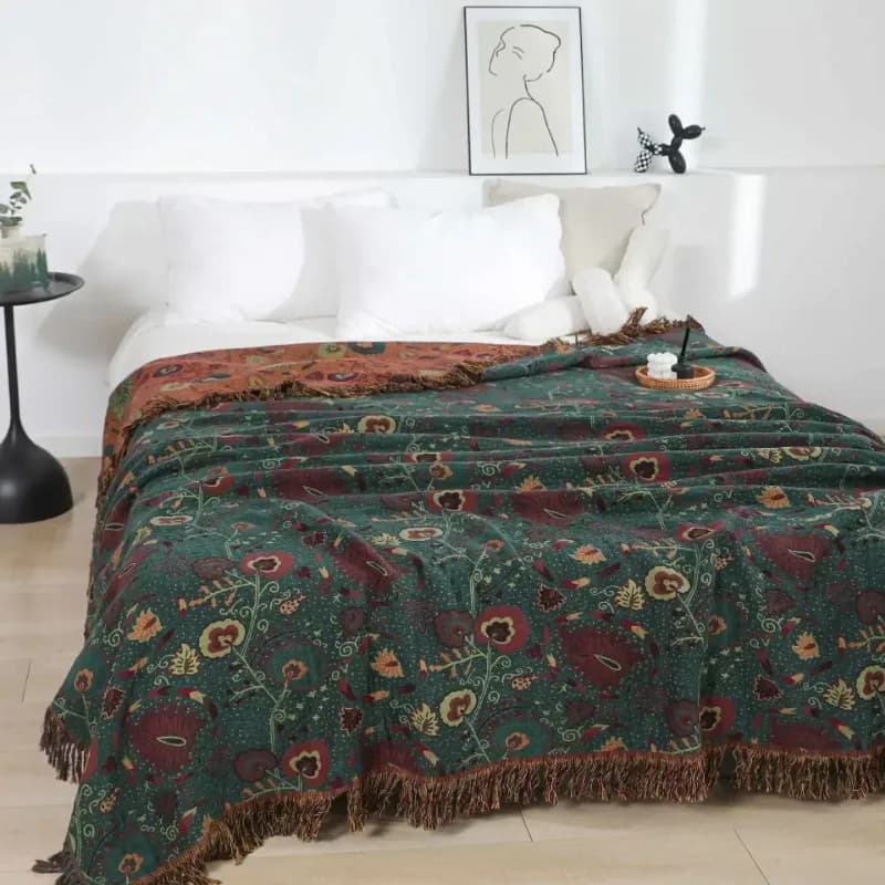 Nuova coperta estiva in puro cotone con nappe, garza jacquard, trapunta rinfrescante, coperta sottile, copriletto di grandi dimensioni, asciugamano per divano Boho