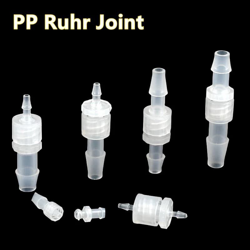 1-3 Pezzi Connettore a Gomito in PP da 1.6-1.4mm per Uso Medico, Alimentare, Irrigazione Giardino, Tubi Acqua, Acquario e Pompa Aria