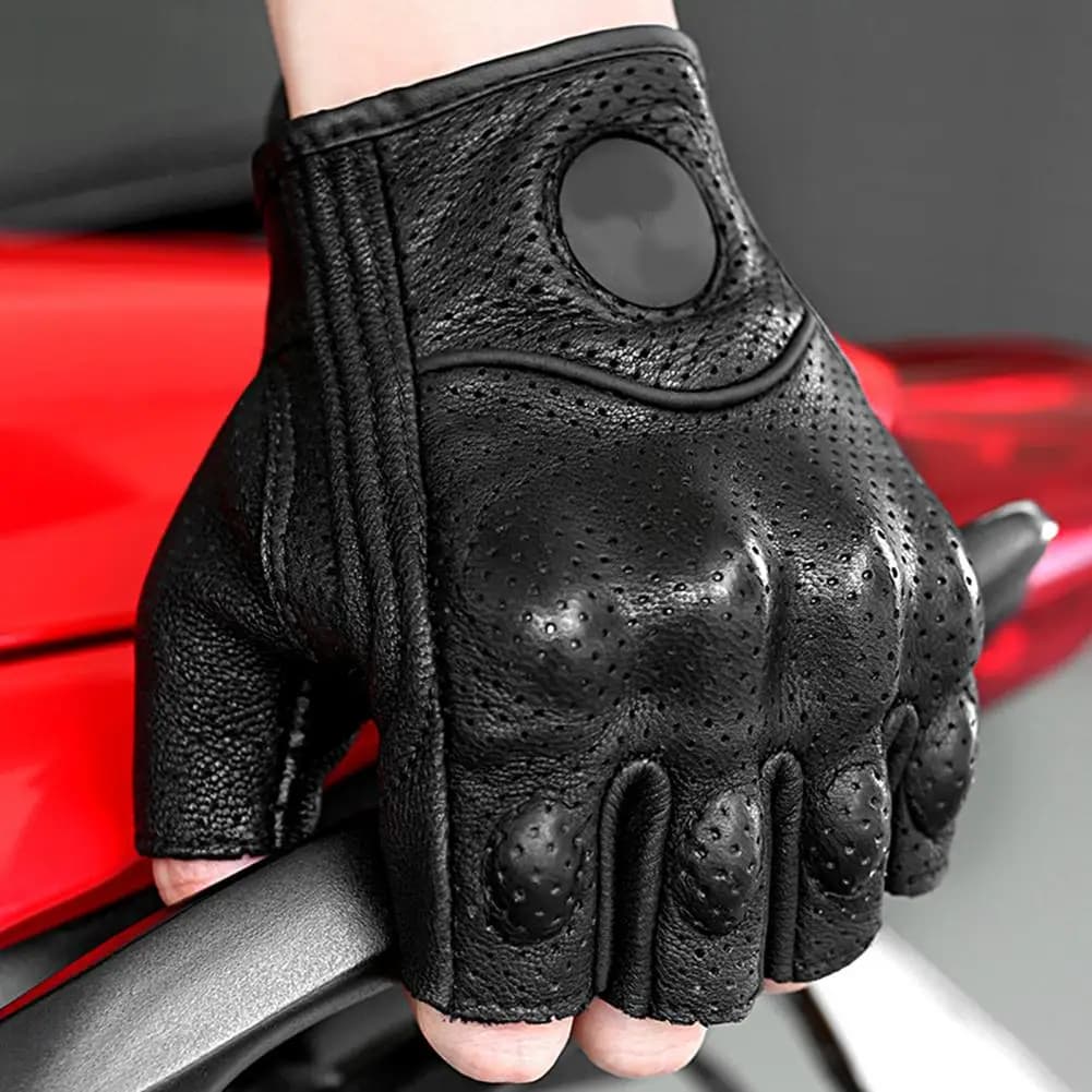 Guanti da moto Guanti da corsa mezze dita traspiranti Sport all'aria aperta Equitazione Guanti da bici da cross Guanti da equitazione