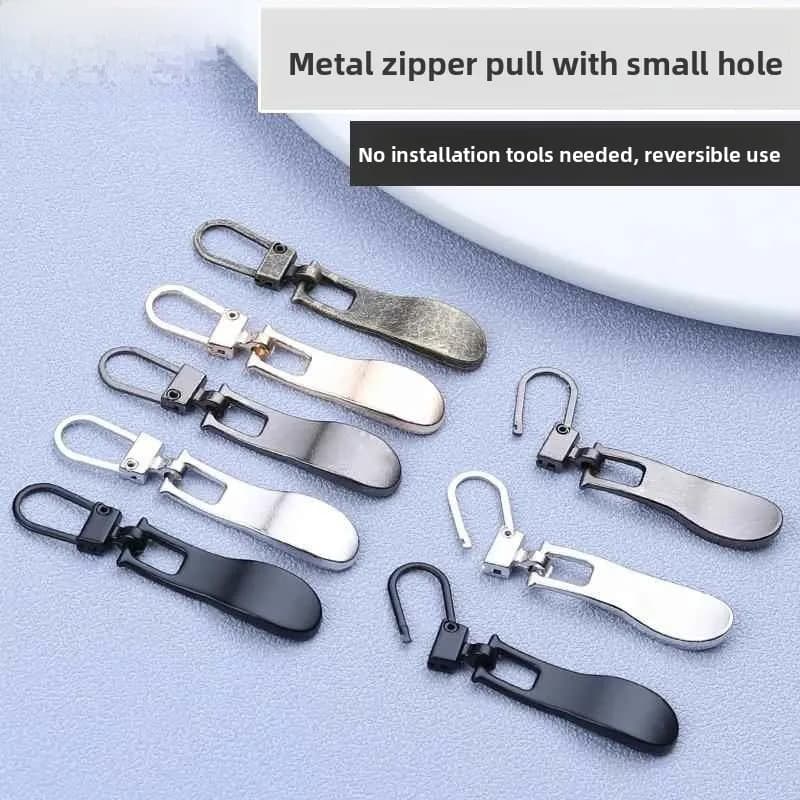 Detachable Metal Zipper Pulls Heads Pendants for Bags Boots Shoes Clothes Universal Repair Tools DIY Sewing Accessories