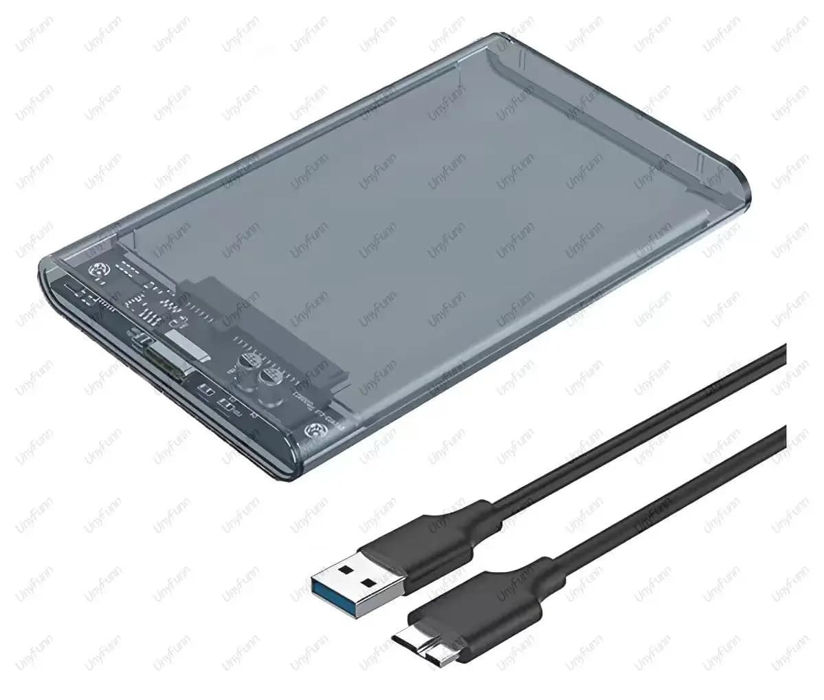 USB 3.0 2.5 Inch SATA External Portable Hard Drive Enclosure for HDD SSD 5Gbps High Speed Transfer for Data Storage and Expansio