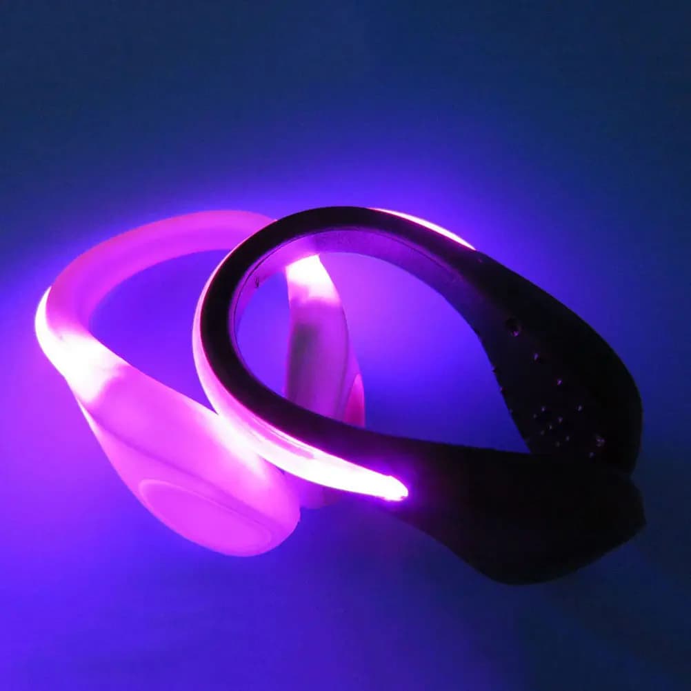 2 Pezzi Clip per Scarpe Luminose, Attrezzatura da Corsa, Luci di Sicurezza Brillanti per Clip LED da Scarpa, Jogging, Ciclismo, Attività all'Aperto