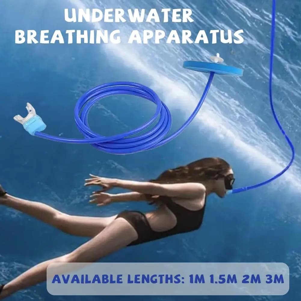 High-quality Full Dry Diving Breathing Tube 1m 2m 3m Long Swimming Respirator Adult Men Women Snorkel Training Scuba Equipment