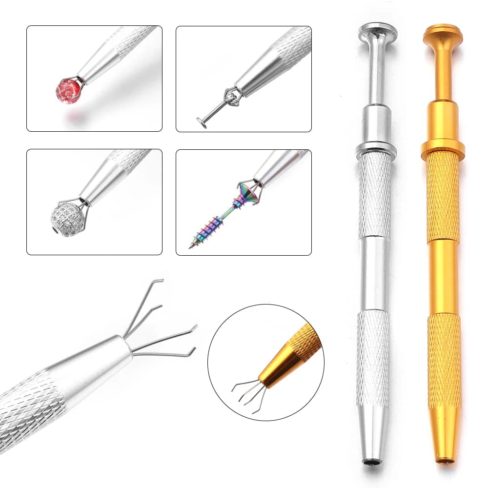 1 pz/lotto Mini Pinza in Metallo per Applicazione Pennello, Spugna e Strumenti per Nail Art e Trucco Fai da Te