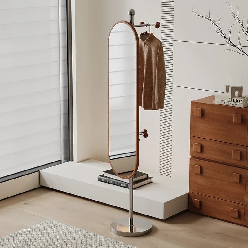 Full-size Swivel Mirror with Integrated Dresses, Italian Style, for Bedroom