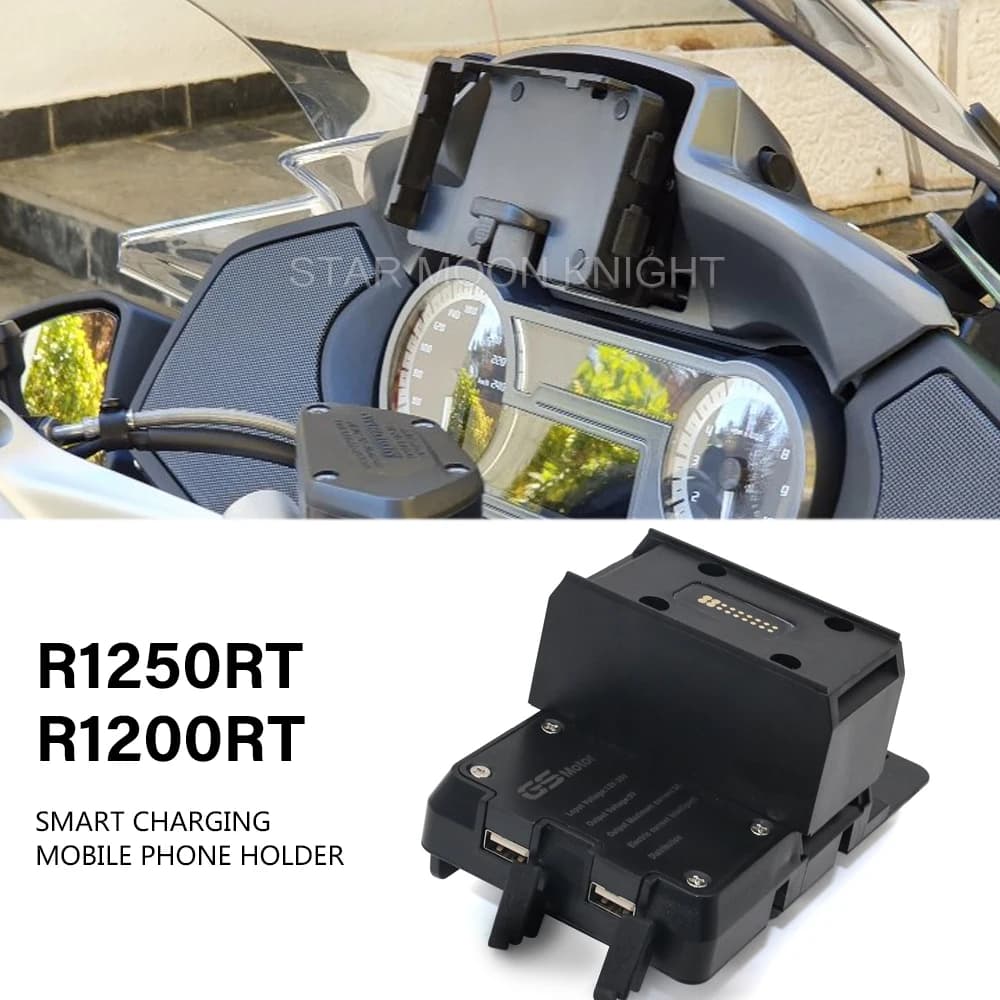 For BMW R1200RT R1250RT R1250 1200 RT 2014 - 2020 2016 2017 2018 2019 GPS navigation bracket for mobile phone USB charging support