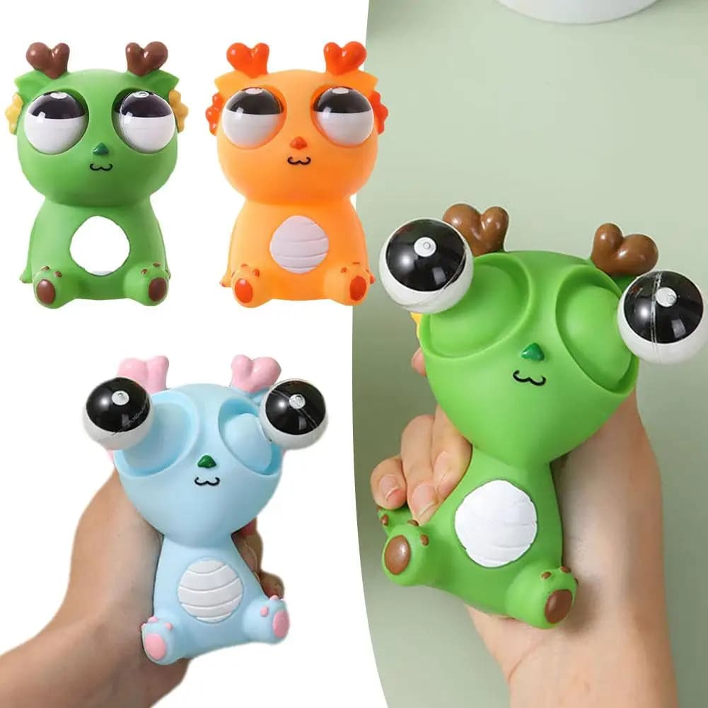 Giocattoli Sensoriali a Forma di Capibara con Occhi Saltoni, Divertenti e Innovativi, Antistress, per Alleviare l'Ansia, Regalo per Bambini e Adulti