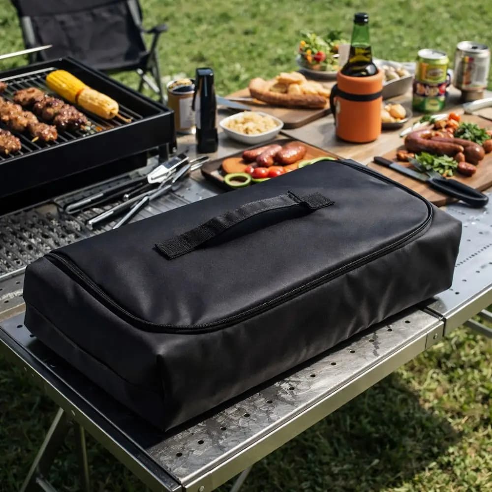 Borsa Termica per Carne in Tessuto Oxford, Lavabile e Impermeabile, Modello 270 ° Coperta Termica per Affumicatura con Apertura Superiore per Campeggio