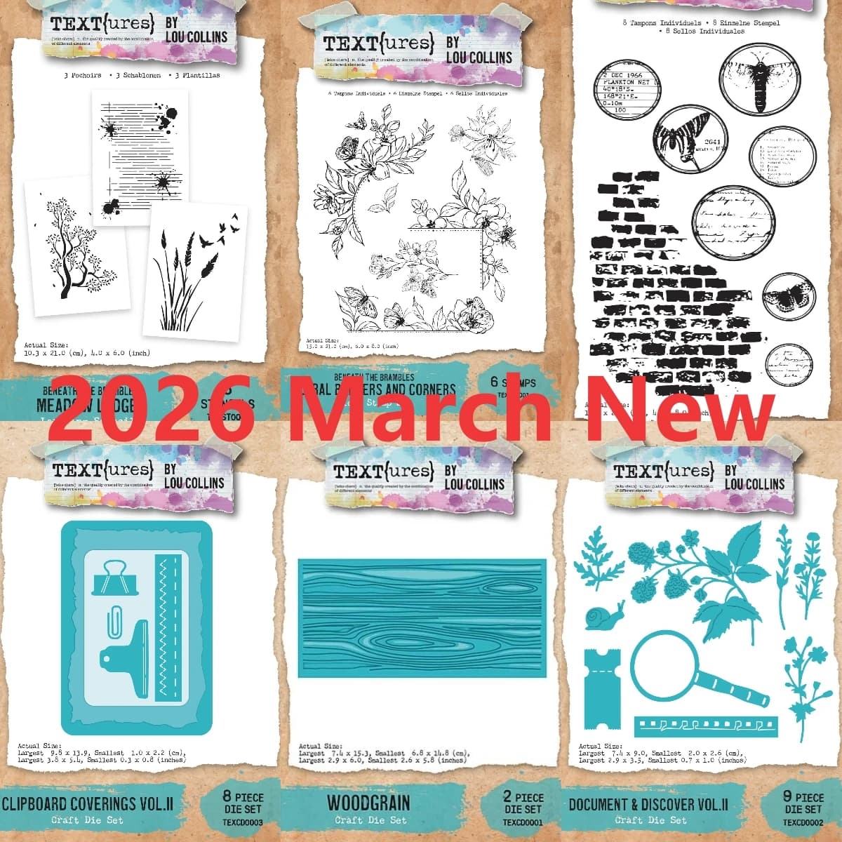 Stampo per Scrapbooking 2026 NUOVO, Fustelle per Decorazione Diari, Stencil per Goffratura, Template Fai-da-Te per Biglietti di Auguri Fatti a Mano