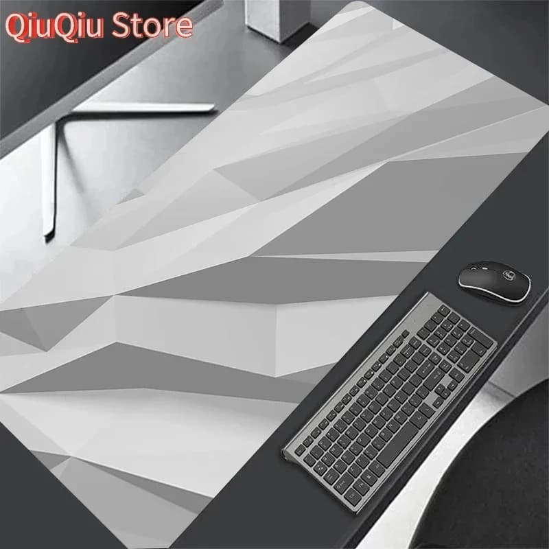 Tappetino per mouse in bianco e nero Tappetino per mouse da gioco geometrico Tappetino da scrivania veloce per ufficio Tappetino da gioco per laptop Accessori da scrivania Tappetino da gioco Tappeto grande