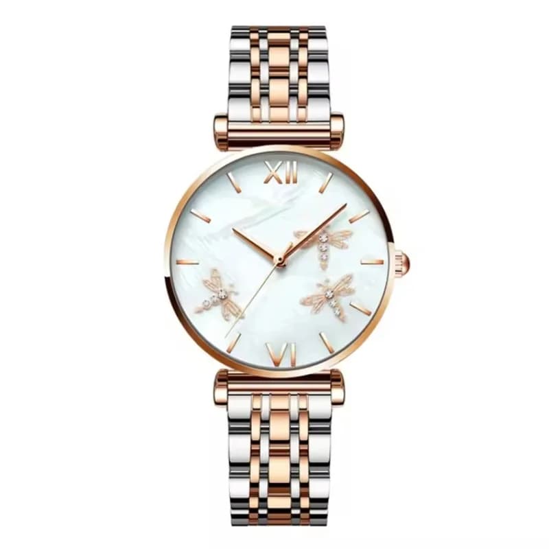 Orologio da donna classico analogico alla moda, piccolo orologio da polso con cinturino in maglia di acciaio inossidabile, orologi da donna di lusso