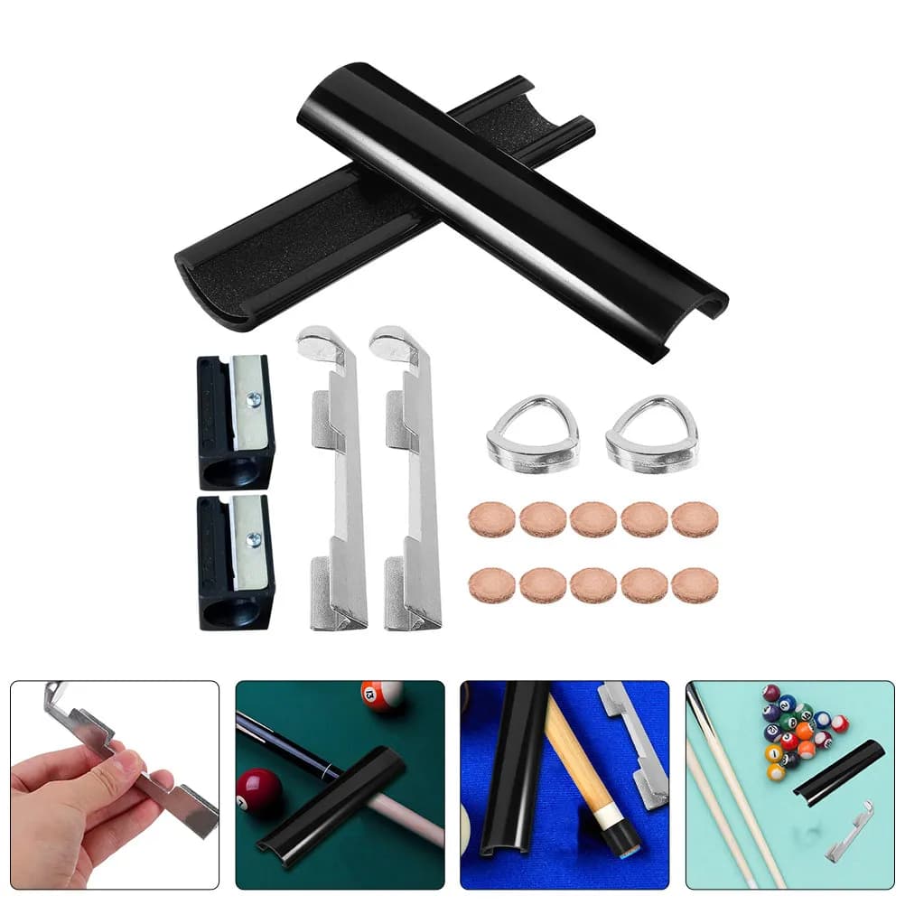 Kit di Riparazione per Stecca da Biliardo, Utensili Durevoli in Metallo e Plastica, Migliorano le Prestazioni, Lunga Durata, Riparazione Punta Stecca