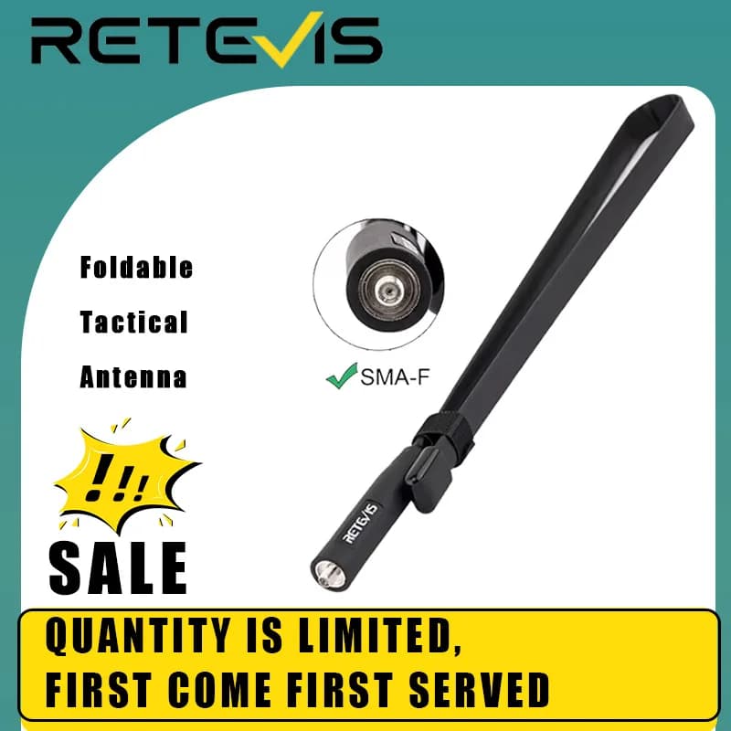 Retevis HA02 Antenna walkie-talkie Antenna radio tattica pieghevole SMA-F per Baofeng UV 5R BF888S Quansheng UV K5K6 Retevis H777