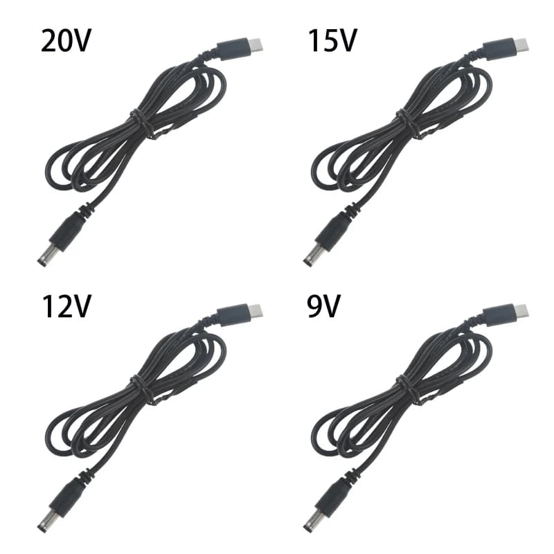 USB C tipo C PD a 9V 12V 15V 20V 5.5x2.1mm cavo di alimentazione per Router Wireless Laptop LED Strip Speaker telecamera CCTV