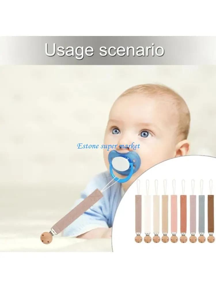 090B Semplice catenella per ciuccio per neonati Corda per massaggiagengive per neonati Cintura giocattolo lenitiva