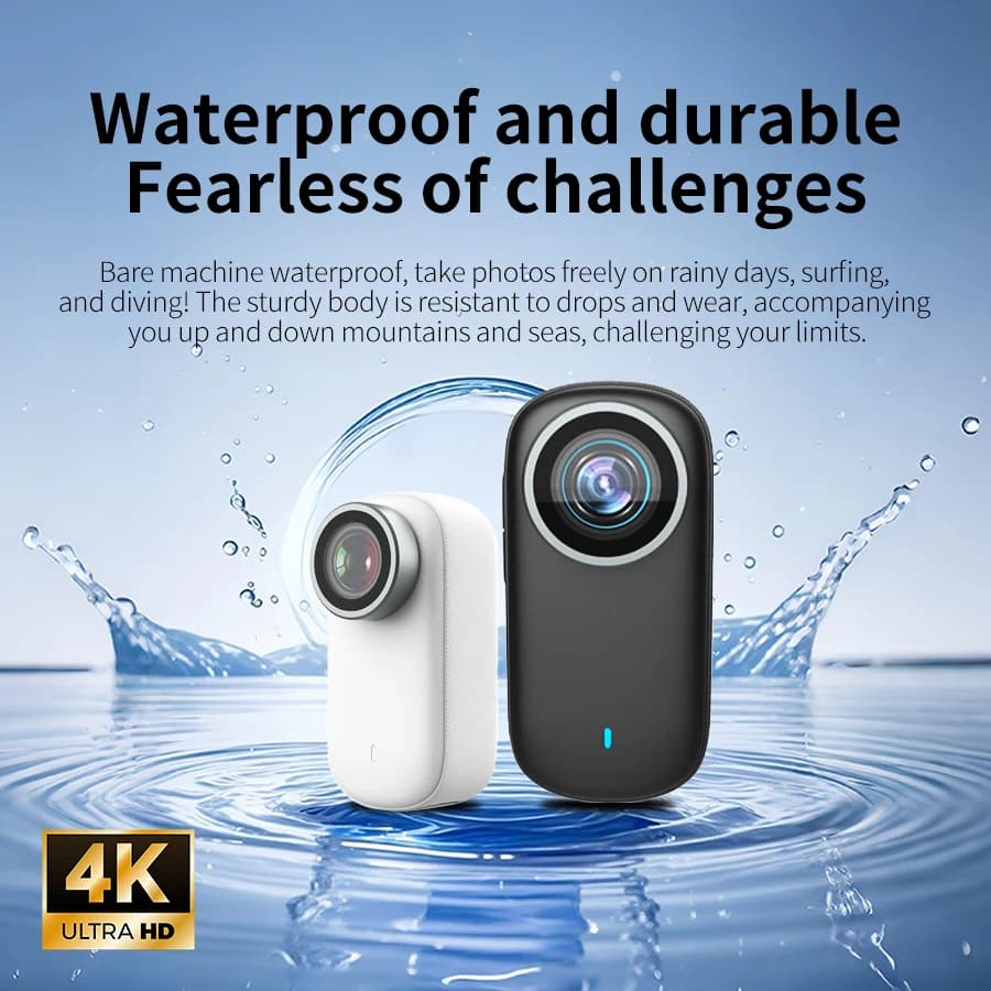 Telecamera Ultra HD 4K, Supporto Magnetico con Testa Girevole, Action Cam Indossabile Senza Mani per Vlogging, POV a Prima Persona
