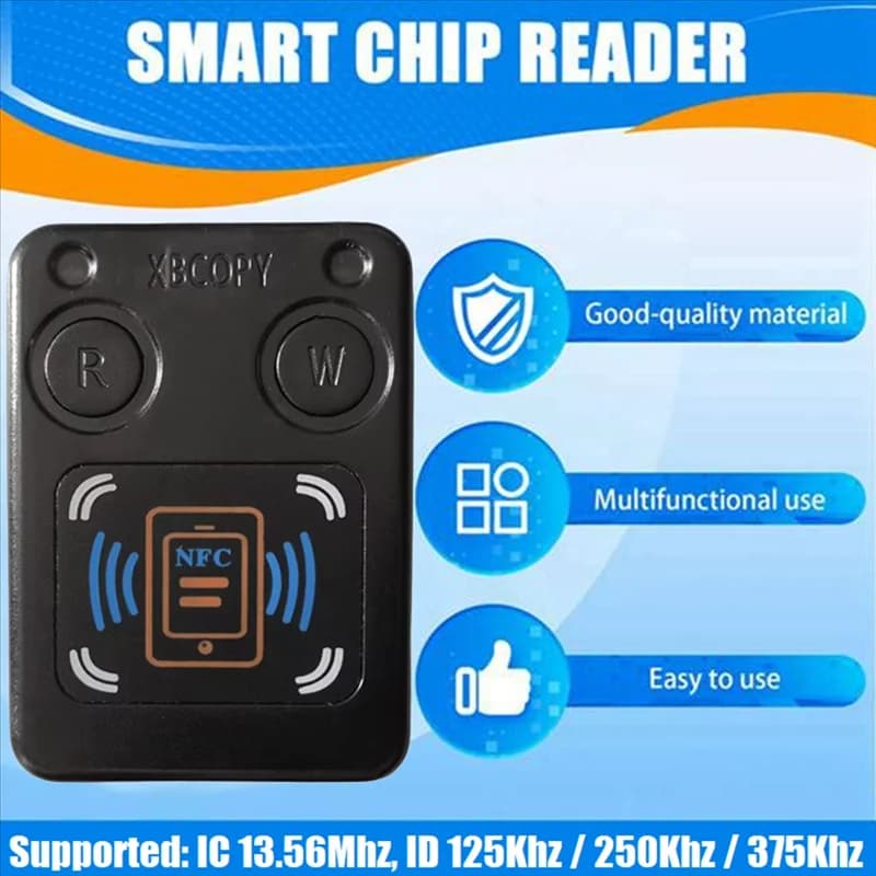 B50C NFC RFID Smart Chip Card Reader Copiatrice + 3XCUID Card IC 13.56Mhz ID 125Khz 250Khz 375Khz RFID Token Clone Duplicatore