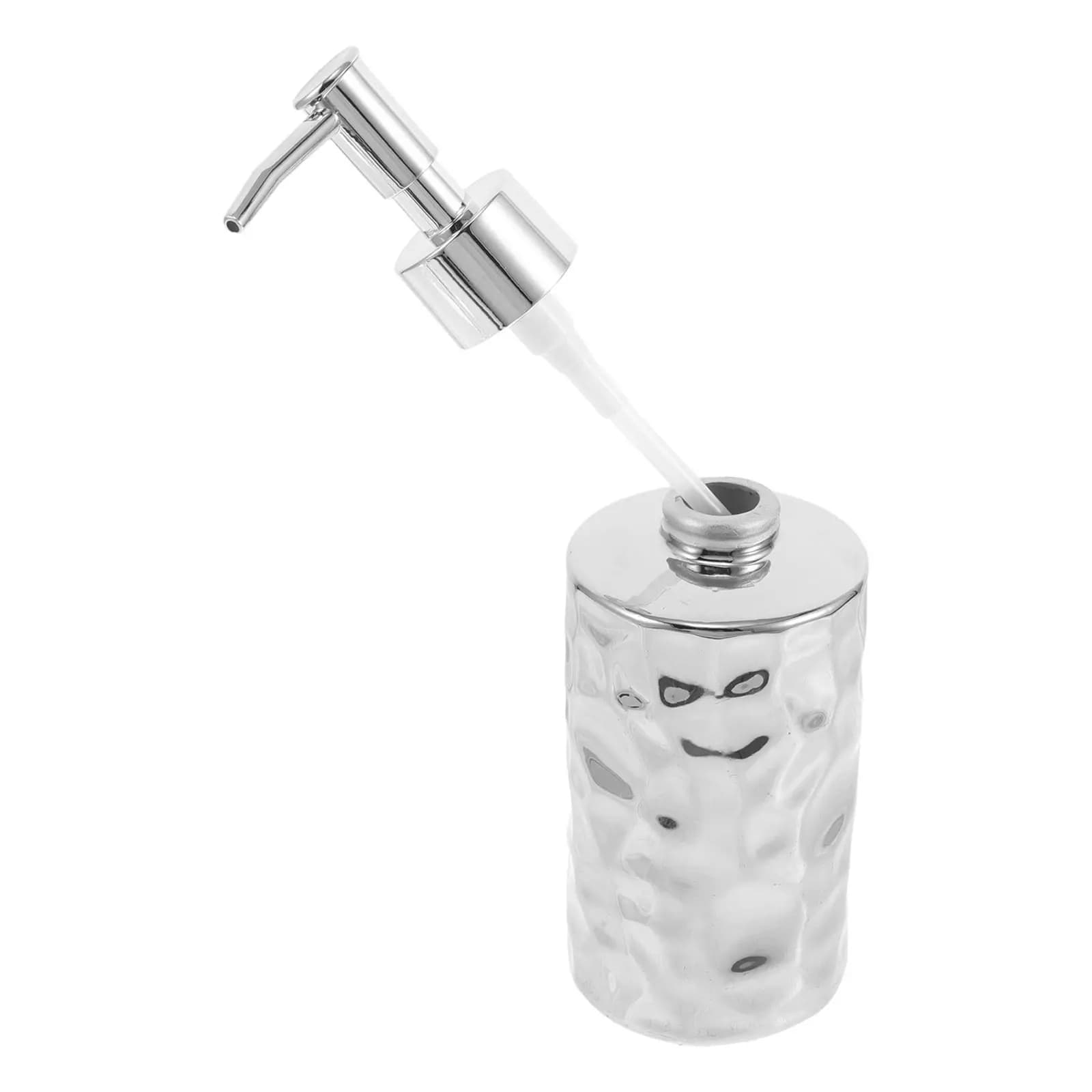 Dispenser di Sapone Liquido Ricaricabile da 280Ml, Bottiglia con Pompa per Bagno, per Sapone Mani, Bagnoschiuma, Lozione, Design Contemporaneo per Casa