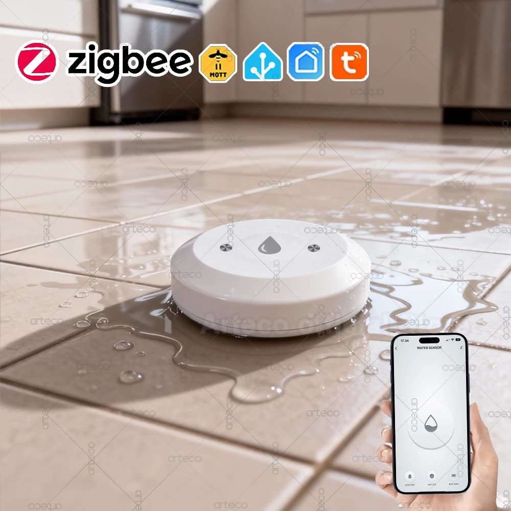 Tuya Smart Zigbee Water Sensor Water Loss Detector App Monitor Remote Monitor Required Gateway Support Home Assistant Zigbee2mqtt