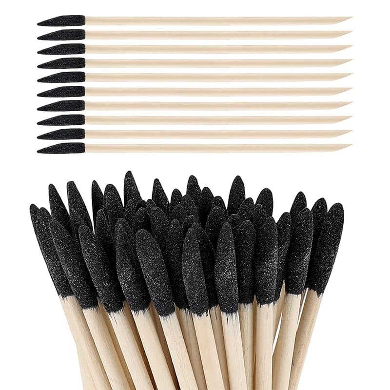 10 Pezzi Bastoncini in Legno a Doppia Punta per Lucidatura, Pulizia delle Fughe e Levigatura Precisa delle Unghie