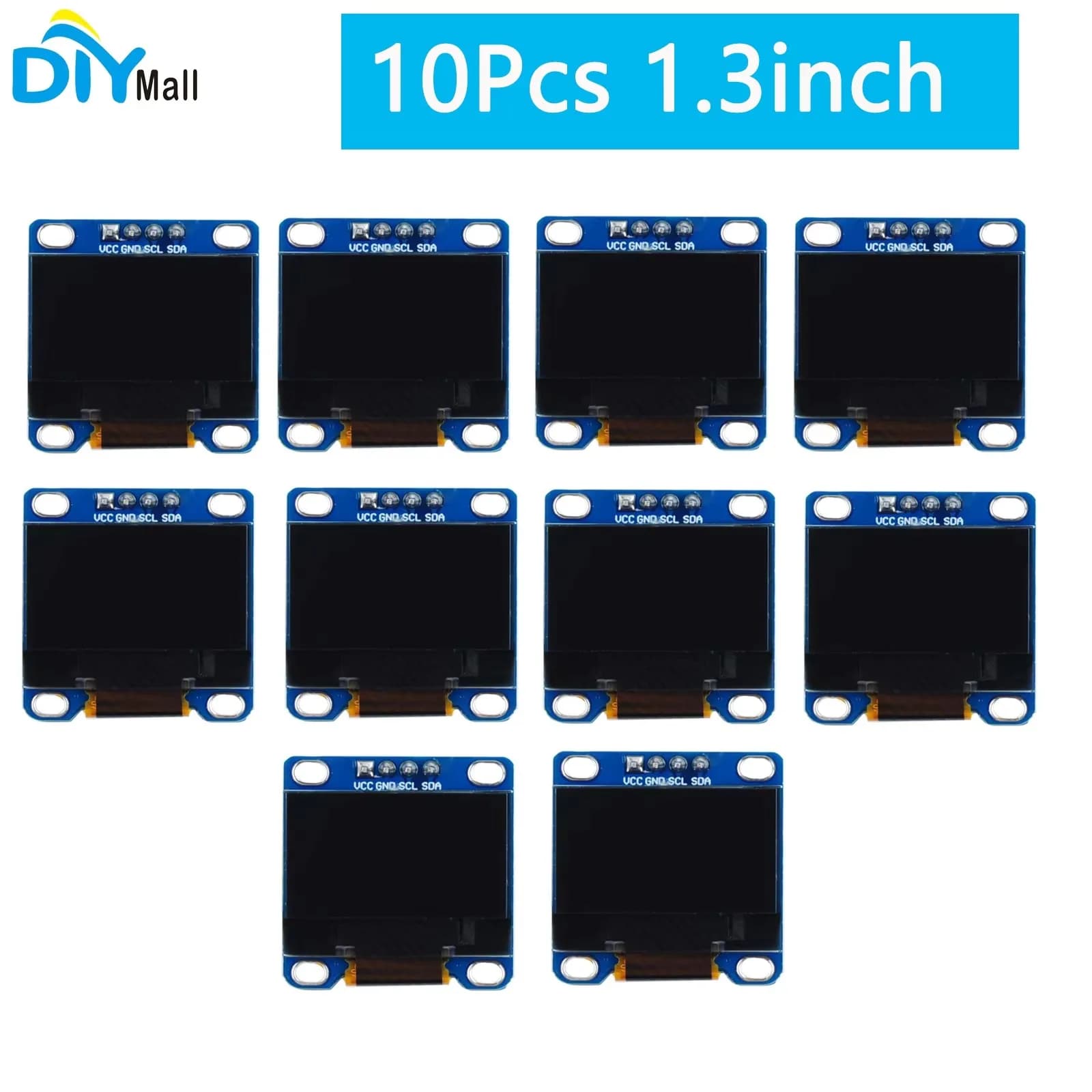10 Pz/Lot 1.3 Inch OLED Module 128X64 I2C IIC Serial SH1106 Display Screen for Arduino 51 STIM32 SCR DIY0142