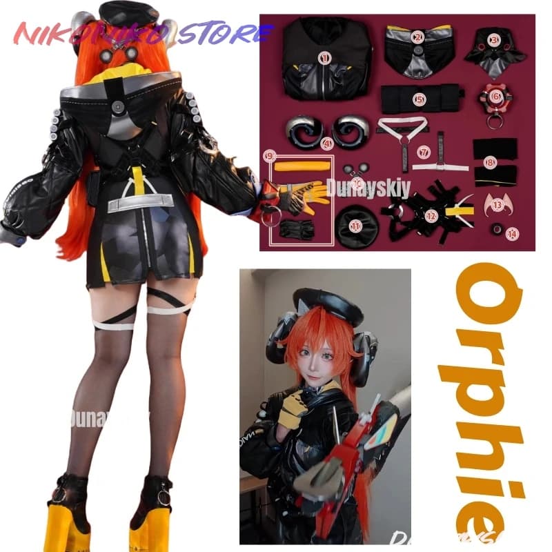 Play Zenless Zone Zero Orphie Cosplay Costume Uniform Halloween Carnival Christmas Party Play Role Clothing