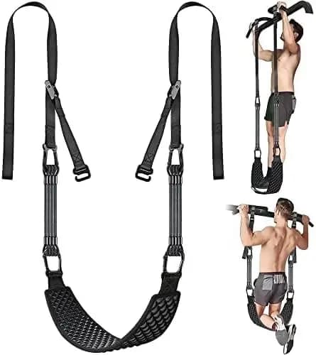 Adjustable traction bar for heavy duty with multiple grips and resistance bands for strength training at home