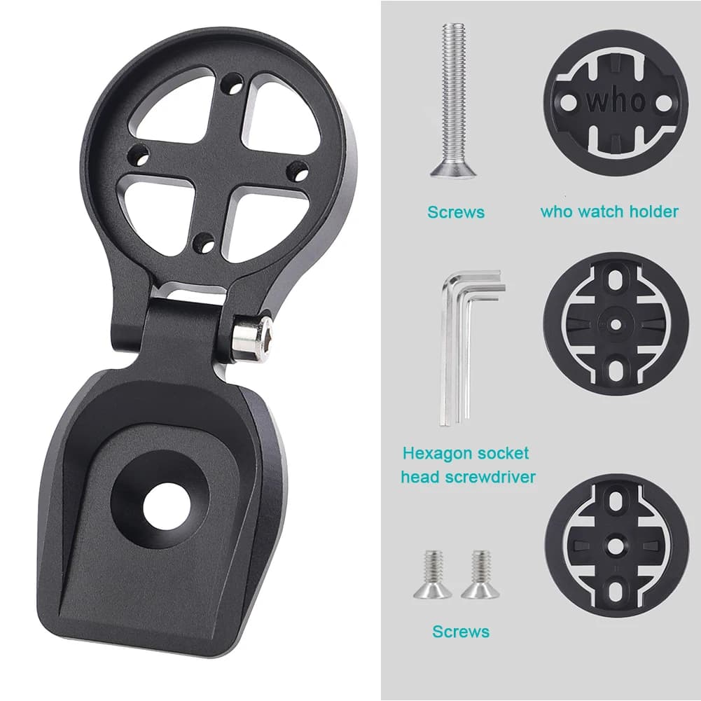 Supporto per Computer da Bicicletta in Lega di Alluminio, Montaggio sul Manubrio, Supporto per Tachimetro Compatibile con Garmin/Bryton/Wahoo
