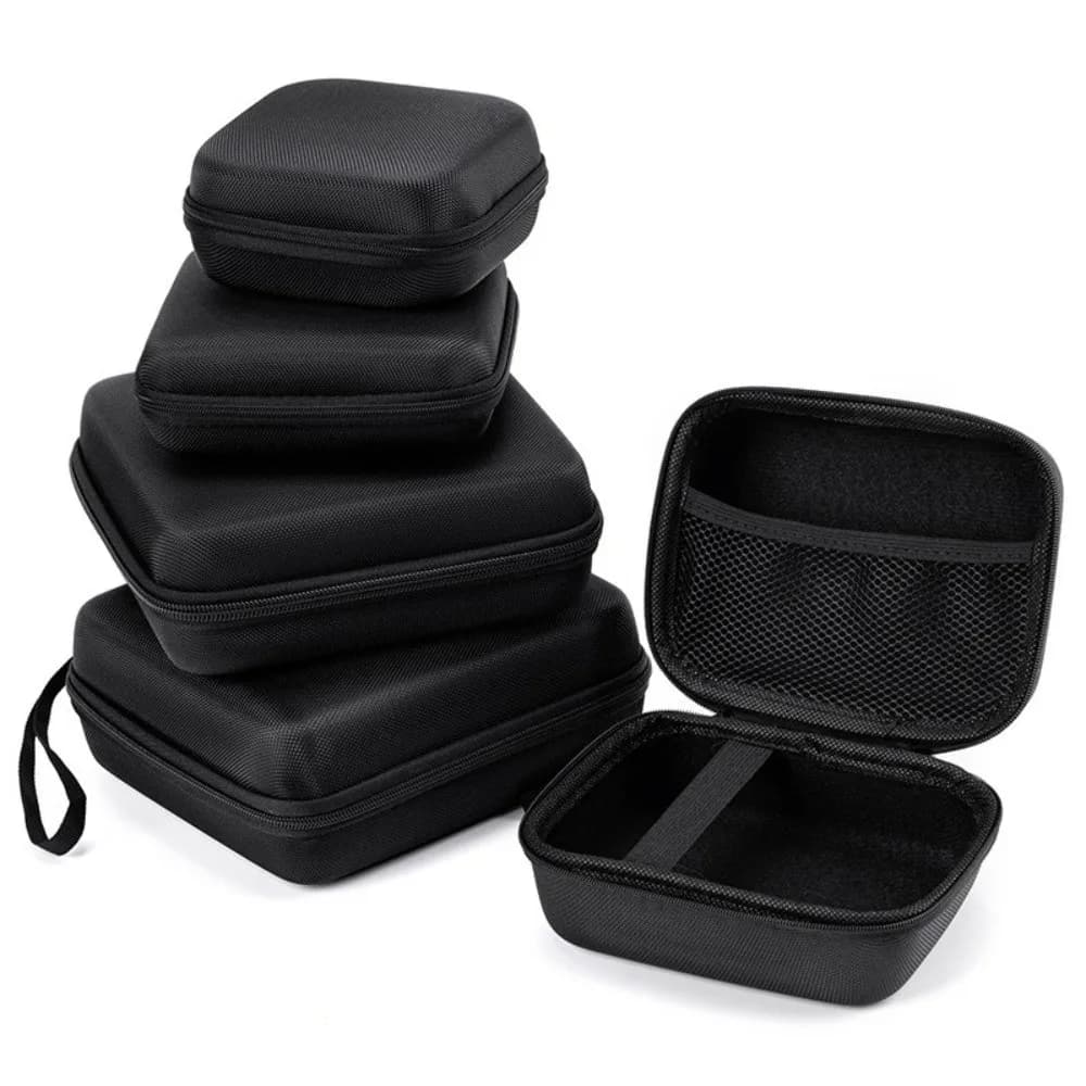 Custodia Protettiva Portatile Rigida in EVA Nera per Accessori Digitali - Mini Borsa da Trasporto Durevole