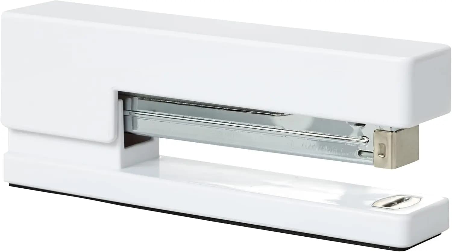 Modern Desk Stapler for Office Home, Jam-Resistant, Non-Slip Base, 6x2.5x1.125 Inches, White