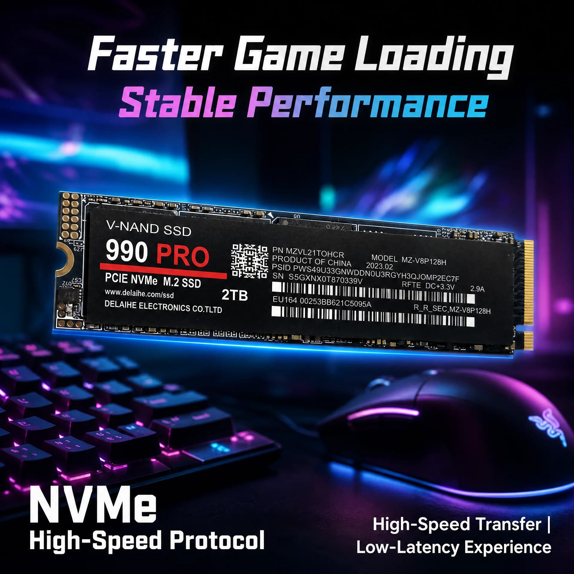 The new 990 ProM2 Solid State Drive (SSD) 1TB/2TB/4TB/NGFF High Speed and Stable for desktop notebooks