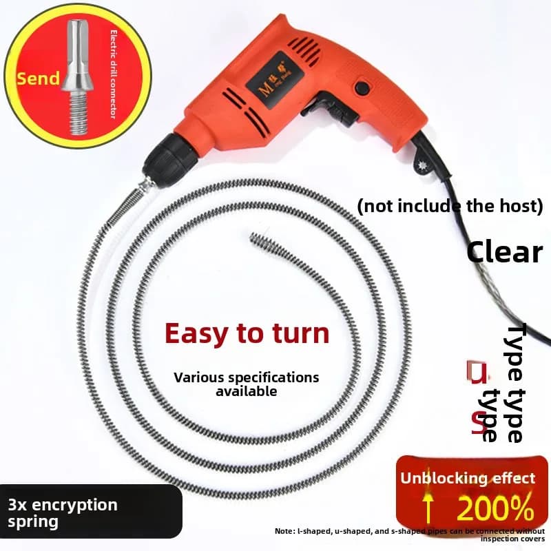 1/1.5/2.5/3.5/5 Meters 10mm Shoe Cleaner Diameter Spring Pipe Anti-Ruggine Fognatura Basin Pipeline Zoccato Remove Cleaning Tool