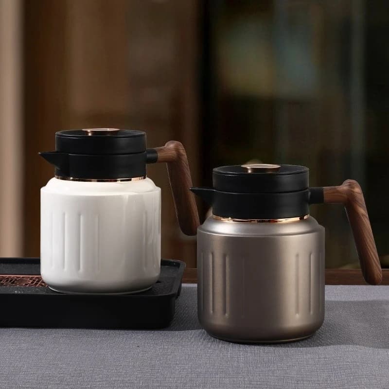 1000ML High-End Smart Coffee Pot for Home Use Large Capacity with Filter Steeping Tea Pot 316 Stainless Steel Insulated Kettle