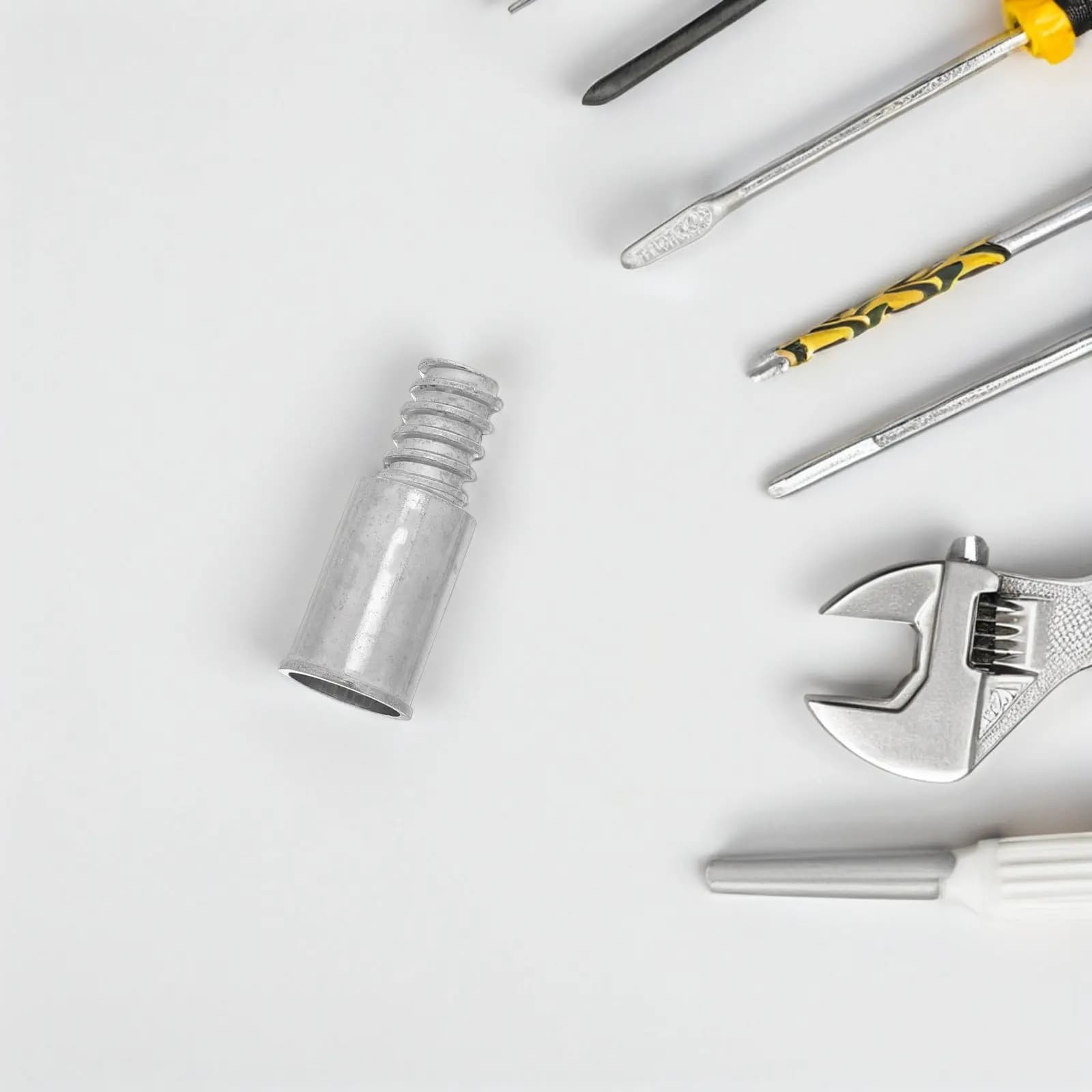 2Pcs Broom Handle Threaded Ends 20.4mm 22Mm High-Strength Alloy Connector for Mop Broom Telescopic Pole Adapter Cleaning