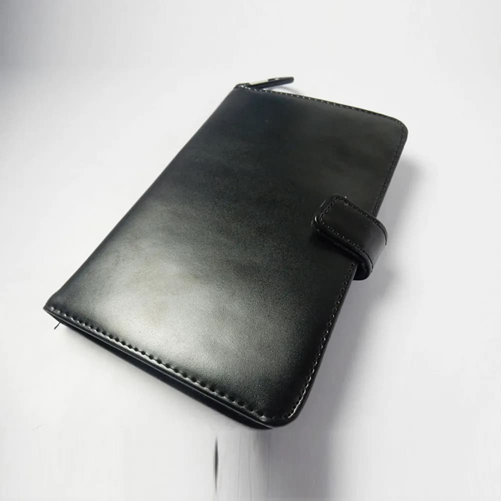 Golf Tool Bag Black Scorecard Holder Score Book Organizer Includes Stainless Steel Divot Tool Ball Marker Tee Pencil Set