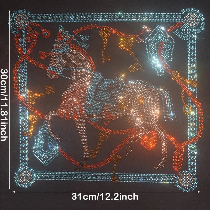Sparkling Animal Rhinestone Iron-on Transfer - DIY Hot Fix Design for T-shirts, Hoodies, Jackets, Denim & Home Decor Curtains