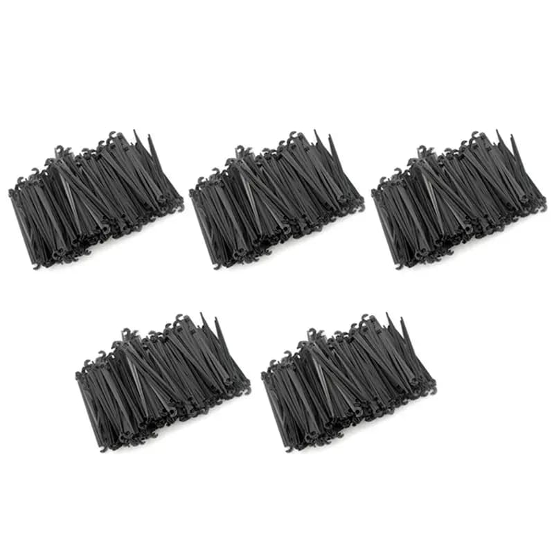 A02M - Pali di Supporto per Irrigazione a Goccia, Tubo da 1/4 di Pollice per Orti, Aiuole, Giardini di Erbe Aromatiche, Nero, Confezione da 1000