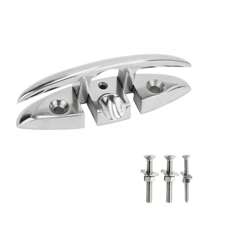Strong Stainless Steel bending Boat Cleat For Marine Deck Secure Rope Tie