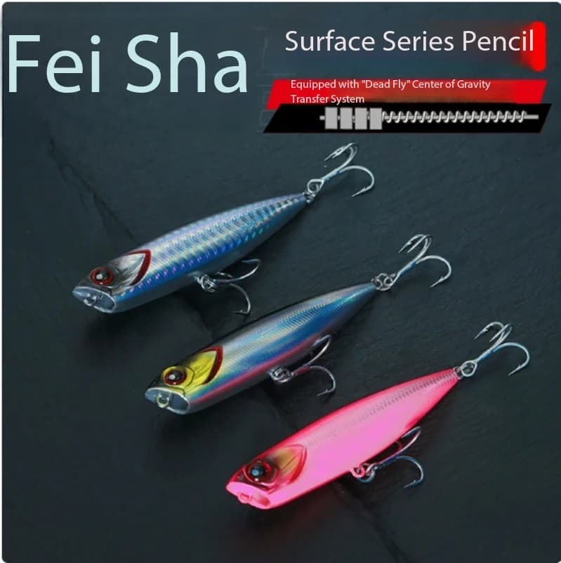 Fierce Floating Pencil Lure Topwater Walker Long Cast Freshwater Bait For Bass Snakehead Aspius Topmouth Culter Fishing